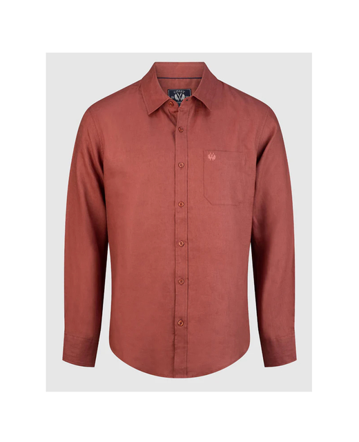 L/S Linen Shirt MENSShirtsLong Sleeve Andersons / Noire Coast