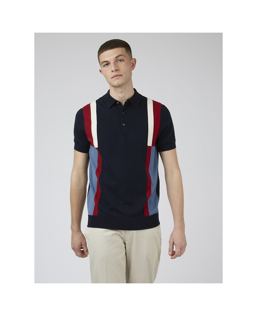 Intarsia Stripe Polo