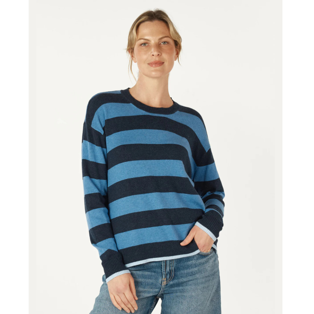 Billie Block Stripe Crew